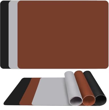 3 Stück Silikon Backmatte,40 x 30cm Antihafte Backunterlage, Unterlage rutschfeste Hitzebeständige Backunterlage Teigmatte Silikonmatte Silikon Backmatte für Teig,Fondant,Pizza,Brot,Gebäck