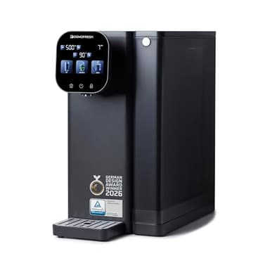 OsmoFresh Fusion Air Auftisch Osmoseanlage | Keine Installation | Heißwasserspender | Filterung & Mineralien | 3-Fach UV-C LED | Abwasserverhältnis 2:1 | TÜV zertifiziert