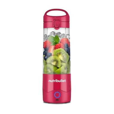 nutribullet Portable, Smoothie Maker to go, 475 ml BPA-freier Becher, kabellos, wiederaufladbar für 15+ Mixvorgänge, tragbarer mini Mixer für mix & go, zerkleinert Eis & Obst, Magenta, NBP003MA