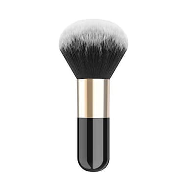 Luxspire Puderpinsel, Make up Schminkpinsel Rundkopf Weicher Makeup Pinsel Kabuki Professionelle Puderbürste Kosmetikpinsel Foundation Rouge Pinsel Dichte Pinselhaare Gesichtspuder für Rouge, Schwarz