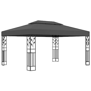 Willood Garten Pavillon mit Doppeldach 3x4 m Anthrazit