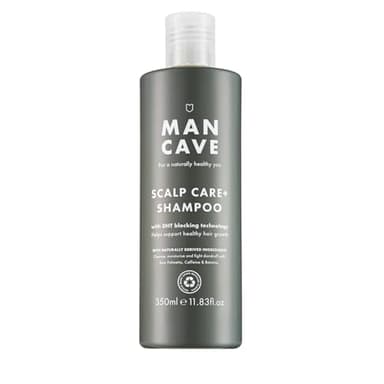 ManCave Anti Schuppen Shampoo, Haarwachstum Shampoo Herren, Meersalzduft, 350ml Flasche,Sulfatfrei, DHT-Blocker, Enthält Sägepalme, Panthenol und Betain, Natürliche Formulierung, Vegan