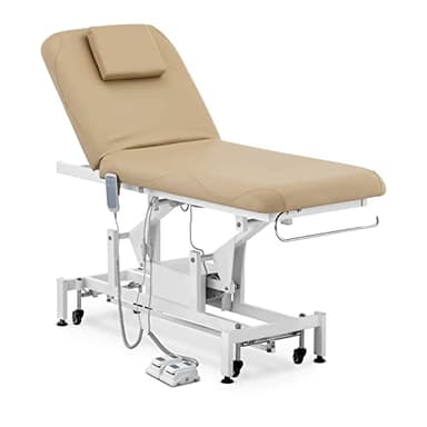 Physa Lyon BEIGE_PH Massageliege 2 Motoren 200 kg Dunkelbeige Massagebank Therapieliege Behandlungsliege