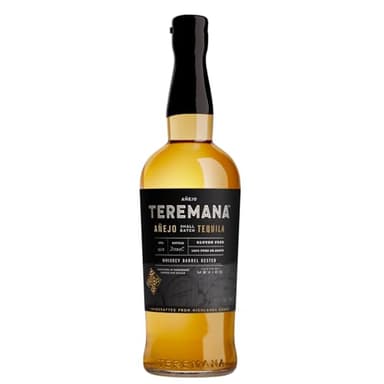 Teremana Añejo Premium Tequila – 100% Blaue Weber Agave – The Rock’s Small Batch mexikanischer Tequila – 40% Vol., 0,7 l – Gereift in Eichenfässern – Warme Eiche & Vanille – Von Hand hergestellt