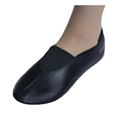Lappade extra breite Gymnastikschuhe, Ballettschuhe, Schläppchen, Turnschläppchen, Tanzschuhe, Ledersohle schwarz Art.290 Gr.43