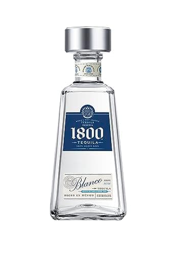 1800 Silver Tequila 38% vol. (1 x 0,7l) – Kristallklarer, mexikanischer Tequila hergestellt aus 100% blauer Agave von Hand gepflückt – Ideal für klassische Margaritas