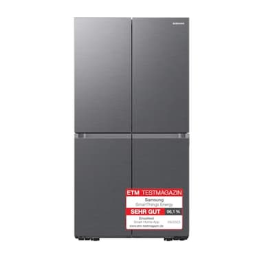 Samsung French-Door-Kühlschrank mit Gefrierfach, 178 cm, 649 l, AI Energy Mode (SmartThings), Auto Ice Maker, No Frost+, Edelstahl-Look, RF59C701ES9/EG