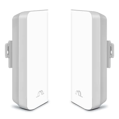 Wireless Bridge Point to Point Outdoor WiFi, 5.8GHz 1KM Network Expansion Kit for PtP/PtMP Bridge with Dual 100Mbps, Long Range High Speed for Network Extend, PoE Adapter, IP65 Waterproof