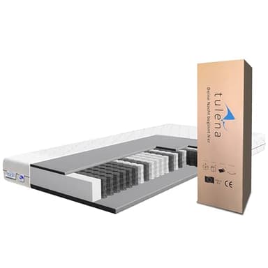 TULENA NOX Taschenfederkern Matratze 100x200 Federkernmatratze H2 + H3 Basic 18cm hoch Probeschlafen Rollmatratze Wendematratze