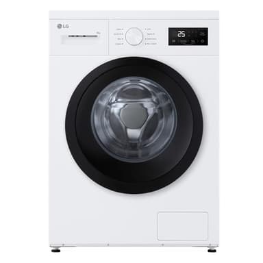 LG F4NA10S8NWK Waschmaschine Slim 8 kg Frontlader Serie A1, Klasse A, 1400 Umdrehungen, Hygieneprogramm mit Dampf, abnehmbares Oberteil, freistehend, schlichtes Design, Weiß