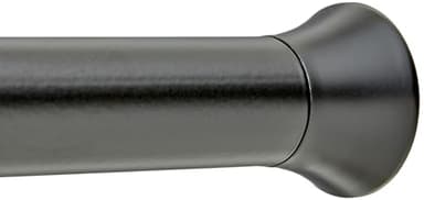 Amazon Basics Verstellbare Duschvorhang-Spannstange, 107 bis 185 cm, Schwarz