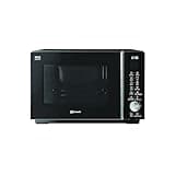 Bauknecht MF 255 B Mikrowelle/Extra Space-Ohne Drehteller/My Menu/Spezialprogramme/Dampfgaren inkl. Dampfgarbehälter/Heißluft/Quarz Grill/Auto Clean/Autom/Rezepte/ 25 L
