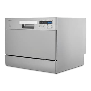 MEDION Tischgeschirrspüler DWT60 (6 Gedecke Fassungsvermögen, 7 Programme, ECO Programm, ca. 6,5 Liter Verbrauch, AquaStop, LED Display, Kindersicherung, MD37496) silber