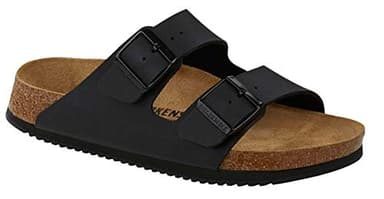 Birkenstock Professional Sandale Arizona, Superlauf Birko-Flor, schwarz normal Größe 44 1018222-44 (Pantolette Schuh Halbschuh Latsche Zweischnaller Berufsschuh Schuhe Birki Arizona Slipper Pantoffel)