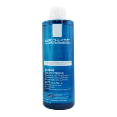 La Roche-Posay Kerium Extrem Mild, Kopfhautschonendes Gel-Shampoo, Silikonfreies Shampoo mit besänftigender Geltextur für glänzende und geschmeidige Haare, Für Kinder und Erwachsene geeignet, 400 ml