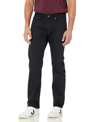 Amazon Essentials Herren Stretchjeans, Gerade Geschnitten - Auslauffarben, Schwarz, 38W / 32L