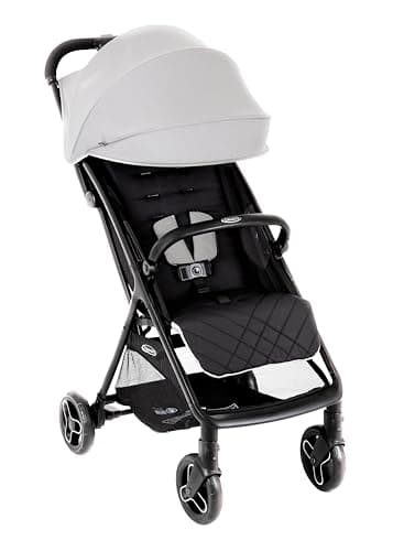 Graco Myavo™ Reisebuggy, ab Geburt bis ca. 4 Jahre (bis 22 kg), leicht, schnell zusammenklappbar, zusammengeklappt freistehend, großer Staukorb, inkl. Regenverdeck, grau, Steeple Gray