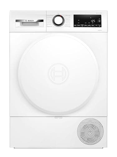 Bosch WQG233D21 Serie 6, Wärmepumpentrockner 9 kg, Schnell-Trocknung, Halbe Beladung Option, mit Feuchtesensorik, Easy Clean Filter, Sensitive-Drying Gewebeschonend, Trommelreversierung, Weiß