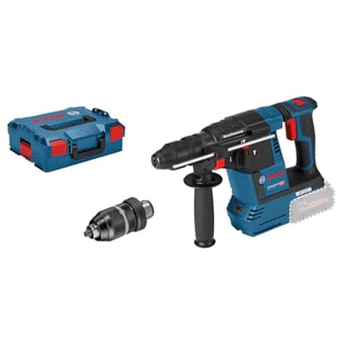 Bosch Professional 18V System Akku Bohrhammer GBH 18V-26 F (inkl. Zusatzhandgriff, Tiefenanschlag, Maschinentuch, Wechselfutter SDS plus, L-BOXX, ohne Akku/ Ladegerät)
