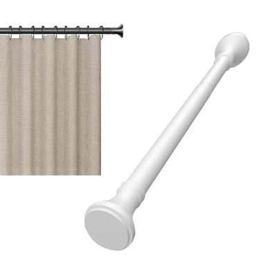 Teleskopstange Zum Klemmen 3m 4m 5m Gardinenstange Ohne Bohren Duschstange Zum Klemmen Ausziehbare Klemmstange Für Gardinen Vorhangstange Ohne Bohren Curtain Rod No Drill(Weiß,40-55cm)