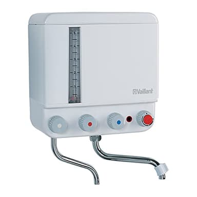 Vaillant VEK 5 L Elektro-Kochendwassergerät wandhängend (weiß), 230V, 2,4 kW Heizleistung, Elektrowarmwasserspeicher mit Netzkabel, Warmwasserbereiter, 005124