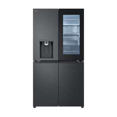 LG GMG960EVJE Multi-Door mit InstaView, Eis-, Crushed Ice- und Wasserspender, 635 L Kapazität, Fensteranschluss, Essence Black Steel