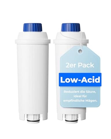 Waterdrop Low-Acid Filterkartuschen für Kaffeemaschine, Ersatz für De'Longhi® Wasserfilter DLSC002, Kompatibel mit De'Longhi® Magnifica® S, Eletta® Explorer, Dinamica® und ECAM-Serie (2)