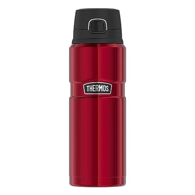THERMOS STAINLESS KING Thermosflasche rot 0,70l - Edelstahl, absolut dicht, 15h heiß & 24h kalt, spülmaschinenfest, Trinkflasche für Tee, Kaffee & Wasser, BPA-frei