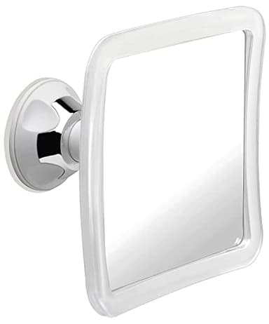 Mirrorvana Antibeschlag Duschspiegel mit Saugnapf, Bruchsicherer Rasierspiegel für die Dusche, Beschlagfreier Badspiegel, Unzerbrechlicher Rasierhelfer 16x16 cm