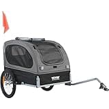 VEVOR Hundeanhänger 40 kg Fahrradanhänger Kohlenstoffstahl + 600D Oxford-Gewebe + PP faltbar 1440 x 720 x 779 mm als Anhänger Gefaltete Größe 760 x 560 x 195 mm Hundebuggy Jogger Anhänger Schwarz&Grau