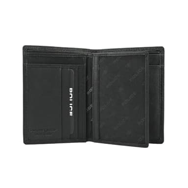 Police Herren Geldbörse - Vertikales Portemonnaie aus Echtleder, Schwarz, ohne Münzfach, Geschenkbox