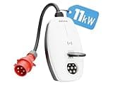 ABSINA Mobile Wallbox 11kW 16A mit App Steuerung - Wallbox mit CEE Stecker, RFID & Einstellbarer Ladeleistung - Elektroauto Wallbox 3 phasig für i3, e-Up, ID.3, ID.4, Zoe, fortwo UVM - Wallbox CEE
