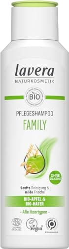 lavera Pflegeshampoo Family - ohne Silikone - Schwungvolles Volumen & gestärktes Haar - vegan - Naturkosmetik - 250 ml