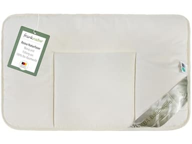 franknatur Kinderflachkissen 40x60 Bio Baumwolle KBA Kinder Kopfkissen Nancy