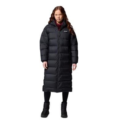 Columbia Damen Pike Lake™ III Long Jacket Pufferjacke Mit Kapuze, Schwarz, L EU