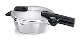 Fissler Vitaquick Premium / Schnellbratpfanne (2,5 L, Ø 22 cm) Edelstahl-Schnellkochtopf, 2-Garstufen, Made in Germany - Induktion, Stahl / Silber