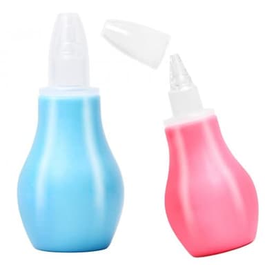 Vesaneae 2 Nasensauger, Nasenreiniger aus Silikon, Nasenpumpe Baby,Nasensekretsauger,Nasal Aspirator Wiederverwendbar,Sekretsauger,Schleimentfernung für Säuglingsnasenverstopfung Relief,Rosa und Blau