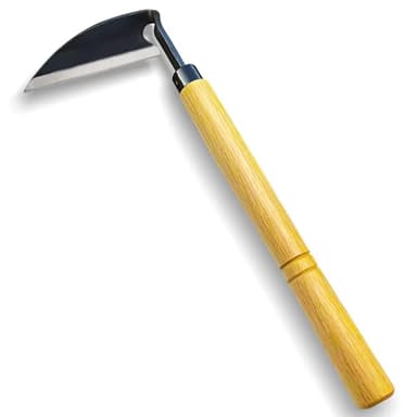 Nhcuijun Dreieckige Gartenhacke, Japanisches Gartenwerkzeug, Ideales Gartenzubehör zum Entfernen von Unkraut und Moos, Länge: 35 cm