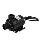 Wasserpumpe DC 24V Brushless Tauchwasserpumpe 22W 800L/H, Aquarium Pumpe Wasser Förderhöhe 5M, Schmutzwasserpumpe für Gärten, Aquarium, Teich, Wasserspiel, Brunnen, Pool and Regentonne (Schwarz)
