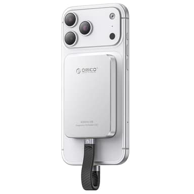 ORICO 512 GB Magnetische Externe SSD, Aluminiumlegierung, bis zu 460 MB/s, Externe Festplatte SSD, Speicher erweitern für iPhone 17 Pro Max, Kompatibel mit MagSafe, USB‑C Smartphones – K5MINI