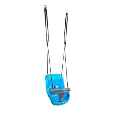 HUDORA Babyschaukel höhenverstellbar 120-180 cm in blau/grau für den Garten I Baby Swing Outdoor I Kinderschaukel mit Sicherheitsbügel und Anschnallgurt I Max. Benutzergewicht 25 kg