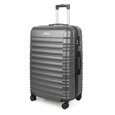 MoFut Koffer Groß, Hartschalenkoffer aus ABS, Trolley, Reisekoffer mit 4 drehbaren Rollen (360°), 3-stelliges Zahlenschloss und Aluminium-Teleskopgriff (XL – 95L, Dunkelgrau)