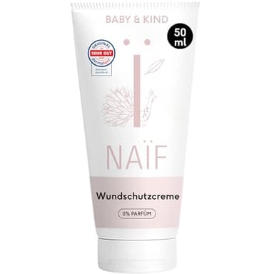 Naïf - Wundschutzcreme Baby - 0% Parfüm - für Baby und Kind - Windelcreme - Zinksalbe - Inhaltsstoffe auf natürlicher Basis - Wundcreme - 50ml