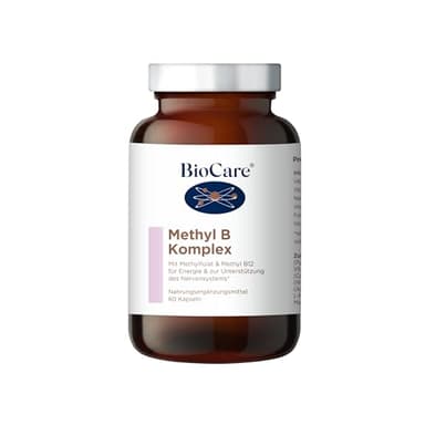 BioCare Methyl B Komplex - Vitamin B6, B2, Folat, Biotin - Bildung roter Blutkörperchen, Unterstützung des Immunsystems- 60 Kapseln