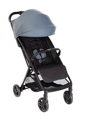Graco Myavo™ Reisebuggy, ab Geburt bis ca. 4 Jahre (bis 22 kg), leicht, schnell zusammenklappbar, zusammengeklappt freistehend, großer Staukorb, inkl. Regenverdeck, blau, Stormy