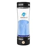 GOSOIT Wasserstoff Wasser Ionisator Wasserstoffreiche Basischen Alkalischer Wasser Flasche mit SPE und PEM Technologie (Grey Black)