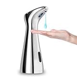 Mamiddle Seifenspender Automatisch 6.76oz/200ml Automatischer Seifenspender Berührungsloser Flüssigseifenspender mit Infrarotsensor für Bad Küche Waschbecken Hotel Restaurant (Silbrig)