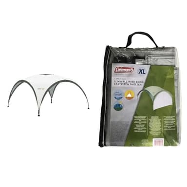 Coleman Event Shelter Pavillon, Regen- und Sonnenschutz Gartenpavillon & Seitenwand für Fast Pitch Shelter Pavillon Seitenteil mit Tür und Fenster, grau, XL, 2000032121