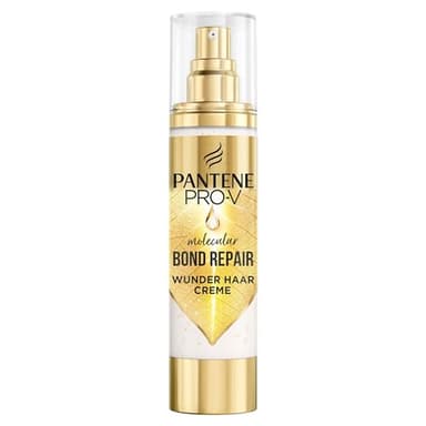 Pantene Pro-V Molecular Bond Repair Leave In Wunder Haarcreme 90ml. Haarpflege und Haarkur mit Pro-V Konzentrierter Formel für Alle Geschädigten Haartypen. Repariert Spliss