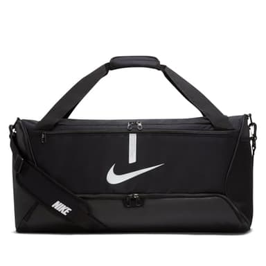 Nike Unisex Academy Team Duffel Bag, Black/Black/White, One Size